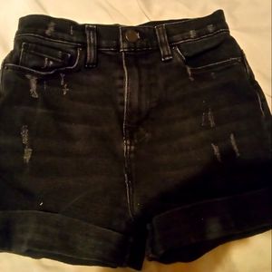 Urban outfitters distressed black denim Shorts Sz 24